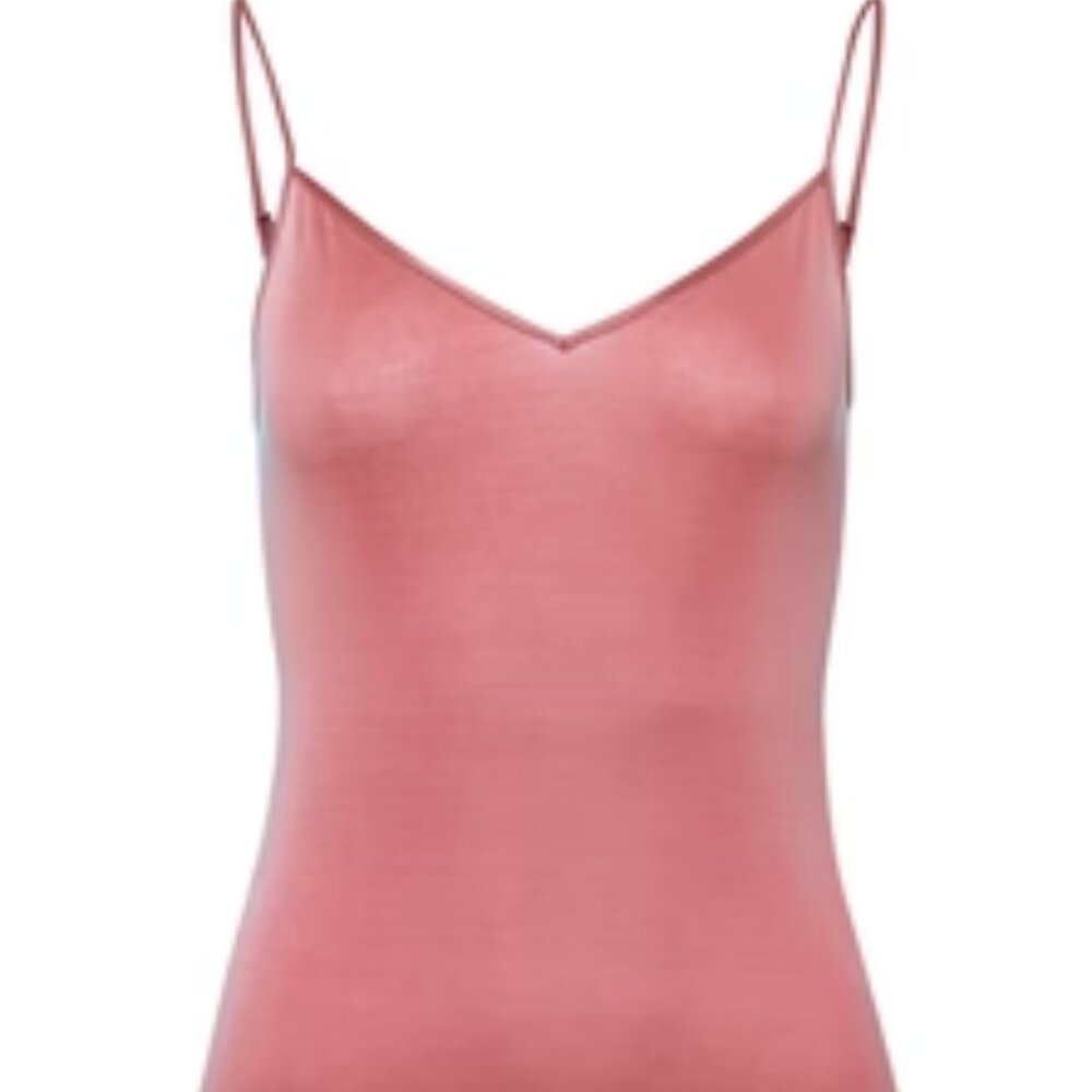 HANRO V-Neck Cotton Camisole in Sweet Pepper Size Medium Brand New NWT - Picture 4 of 6